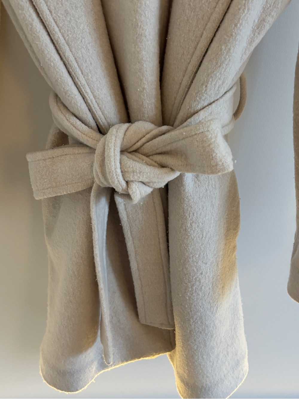 Aritzia Wilfred Acre Robe Belted Merino Wool Robe Jacket Medium - Picture 8 of 13